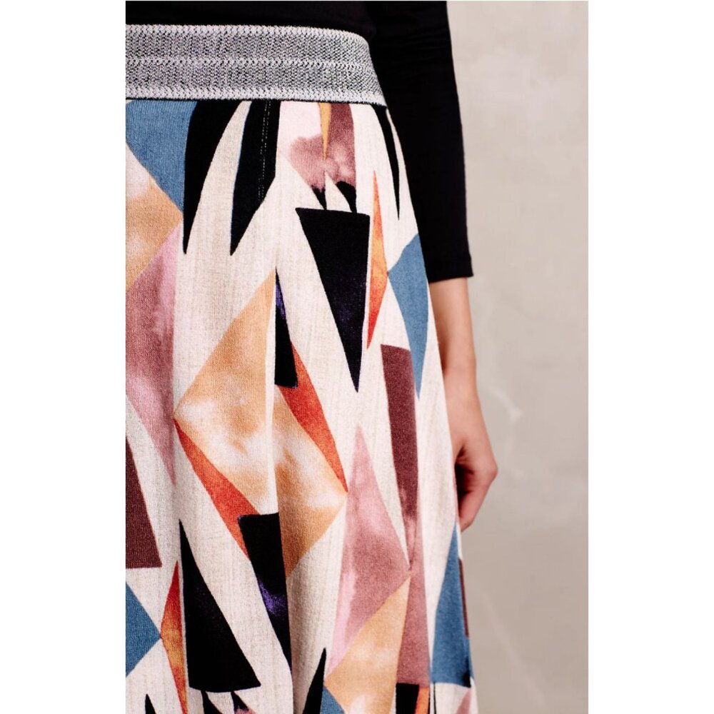 ANTHROPOLOGIE || Marini Wrap Skirt Vanessa Virginia Multi-color Geometric - Picture 4 of 10